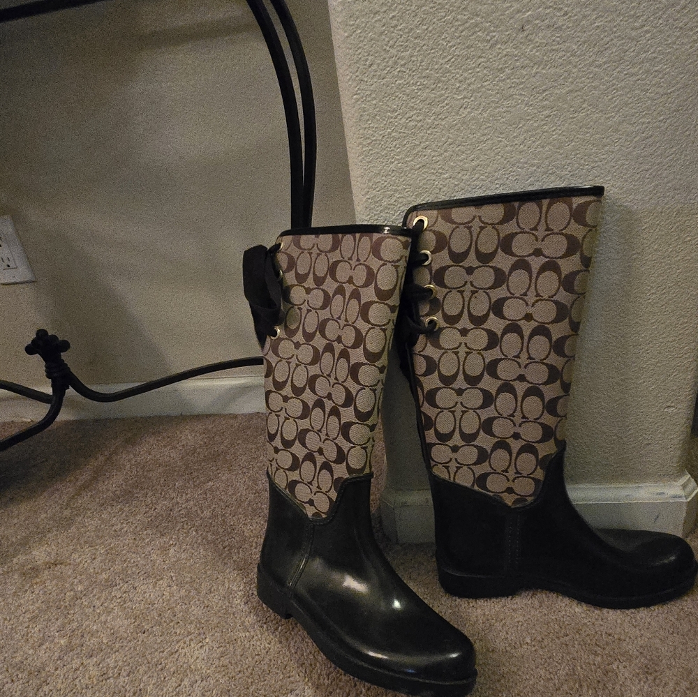 Coach rain boots